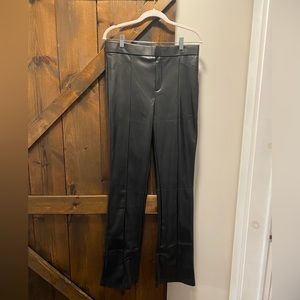 Zara zip up leather leggings size large